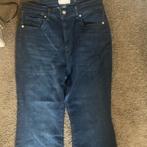 LOFT Dark Blue Denim Pants flare bottoms